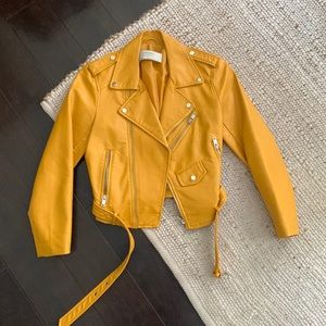 Yellow Zara Moto Jacket, Size S